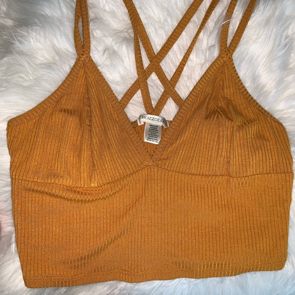 Cross strap tank/crop top
